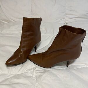 Vintage Arlene La Marca Soft Leather Heeled Booties Sz 7.5